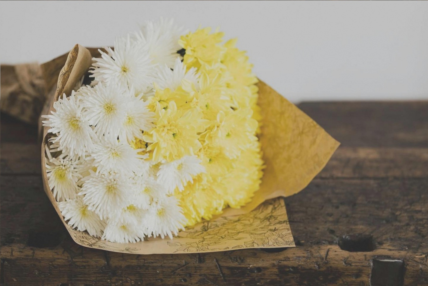 Floral design workspace with arrangements in progress
